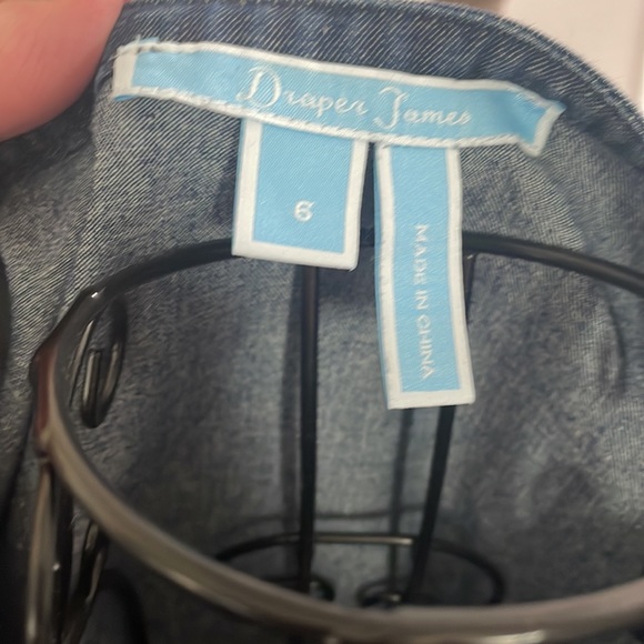 Draper James Chambray Ruffle Shift - Picture 5 of 7